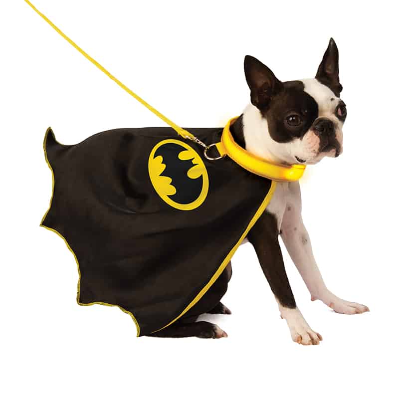 Batman Cape with Light Up Collar and Lead Dog Costume