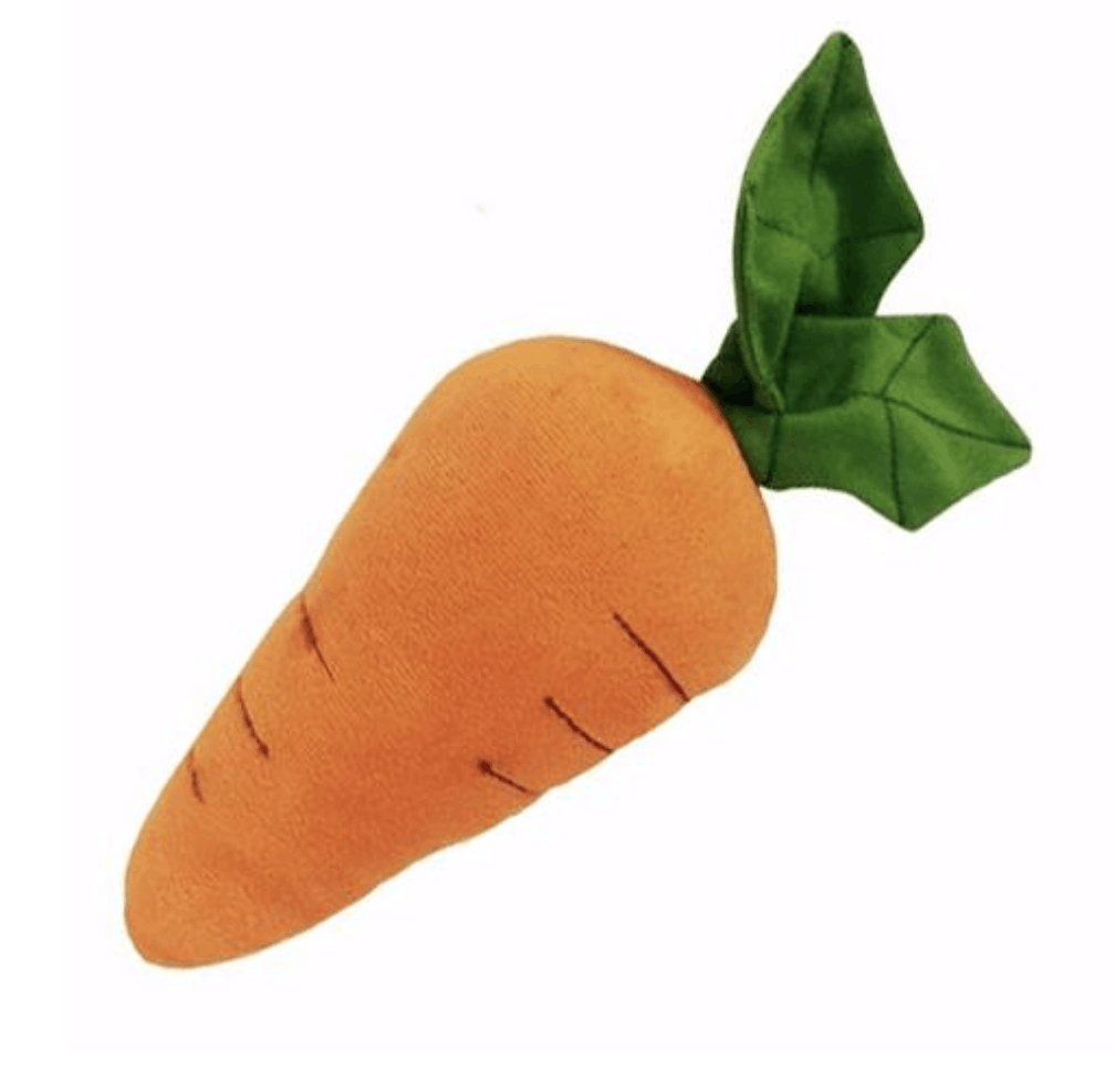 plush carrot dog toy