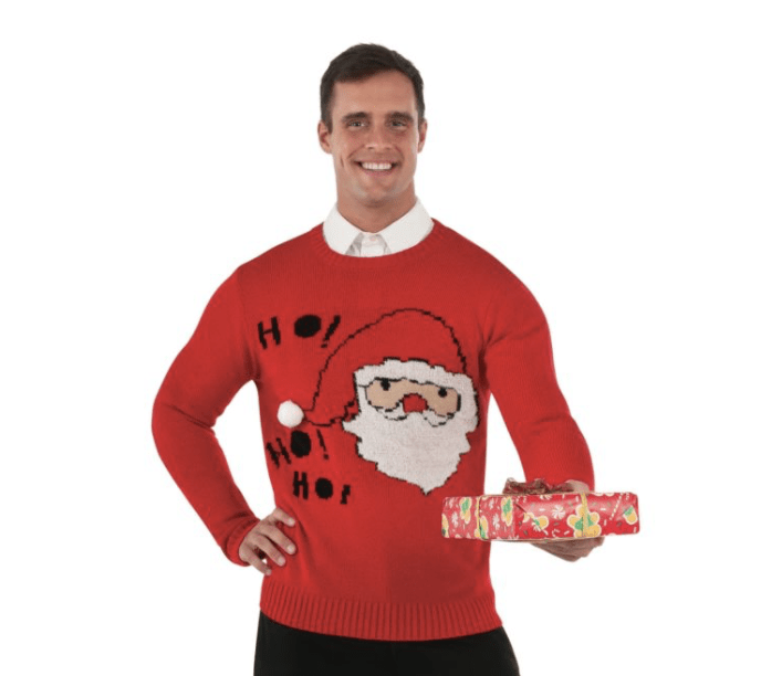 Adult Red Santa Ugly Sweater - Pet Costume Center