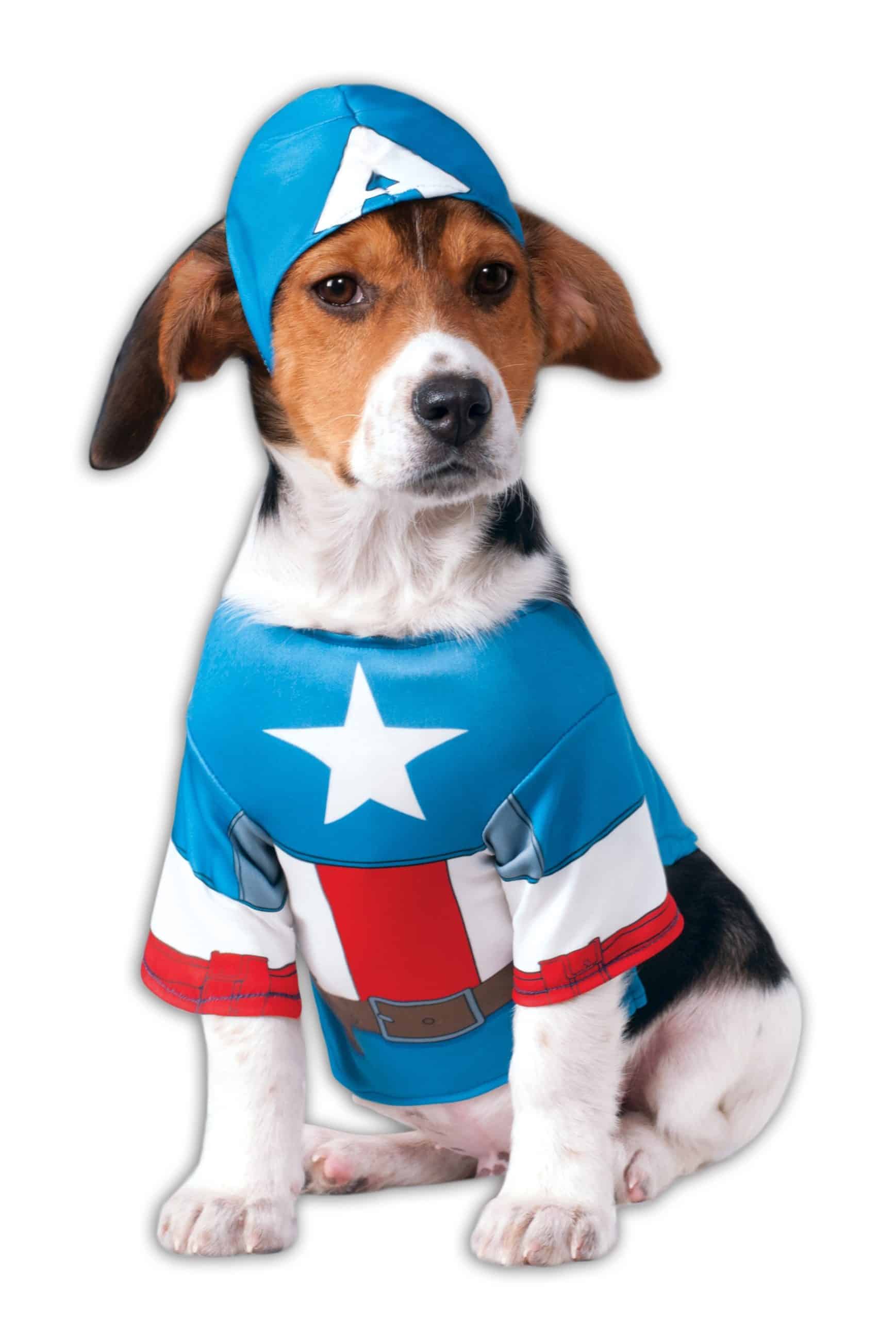 Captain America Dog & Cat Costume - Pet Costume Center