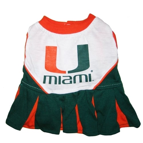 Miami Hurricanes Cheerleader Dog Dress