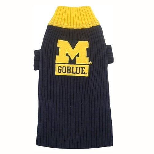  NCAA Michigan Wolverines Dog Sweater, Size Small. Warm and  Cozy Knit Pet Sweater with NCAA Team Logo, Best Puppy Sweater for Large and  Small Dogs : Pet Supplies