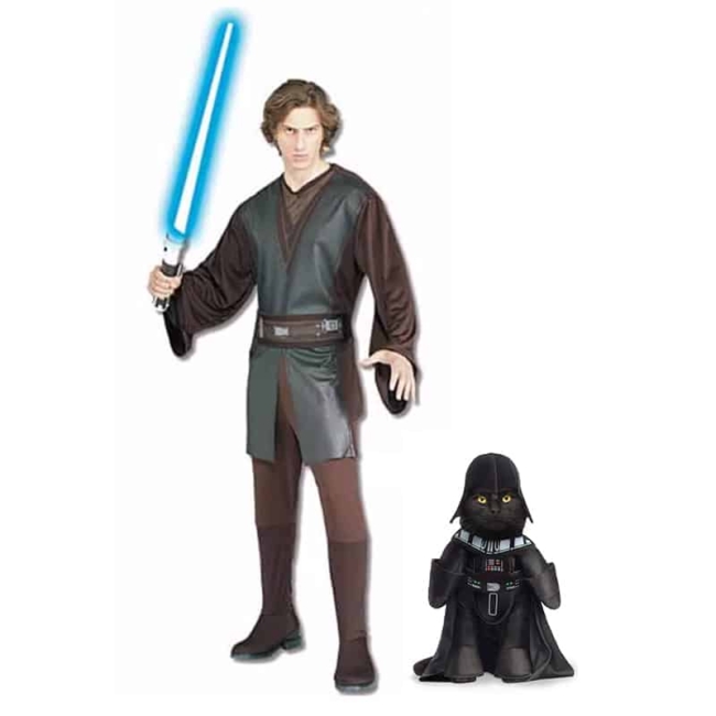 Anakin Skywalker and Darth Vader Human and Cat Costume Set