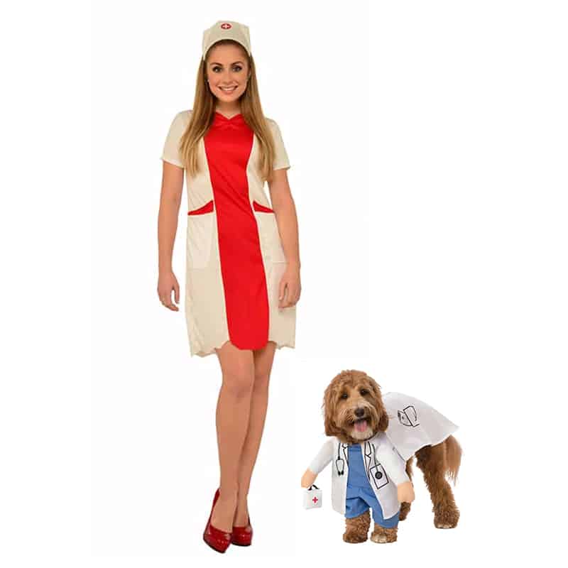 Nurse and Doctor Human & Dog Matching set - Pet Costume Center