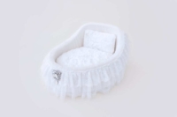 Luxury Dog Bed Crib (snow white)